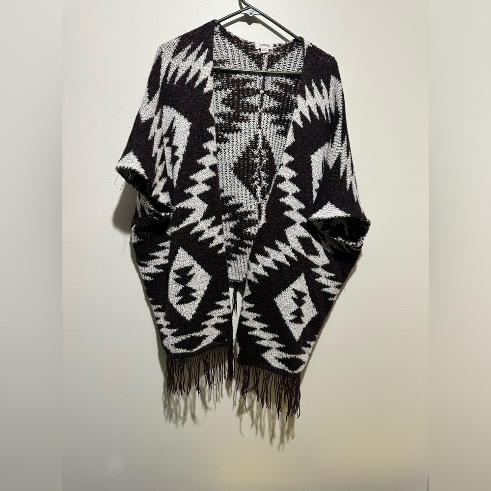 Aztec poncho/cardigan